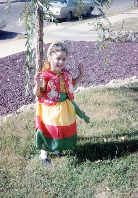 Young Fran Maier Dressed Up In Halloween Costume