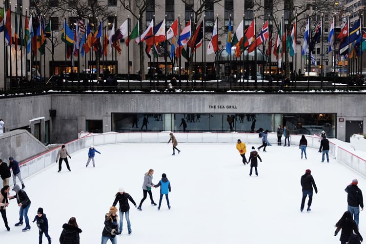 Ice Skating On A Cold Weather Vacation