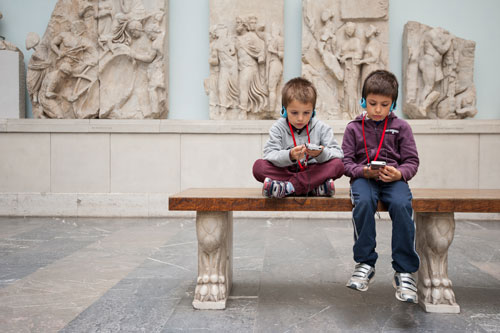 Boys At A Museum For A Staycation