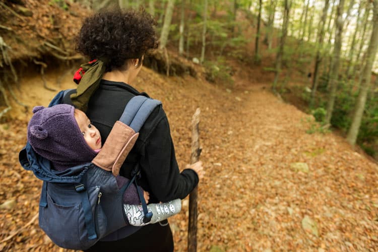 Baby In A Backpack Carrier