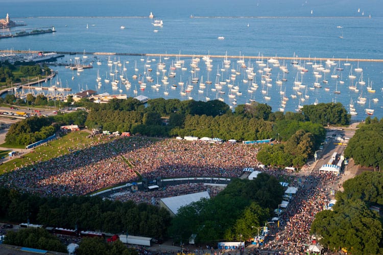 Aerial View Of Taste Of Chicago