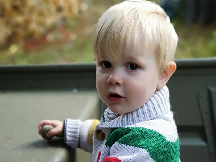 Baby Sitting At A Table