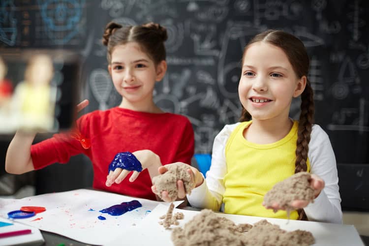 Girls Doing Crafts