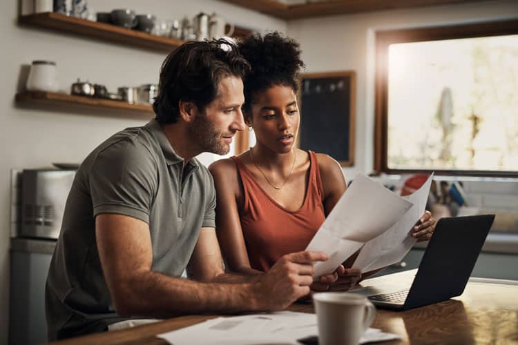 Man And Wife Working Together