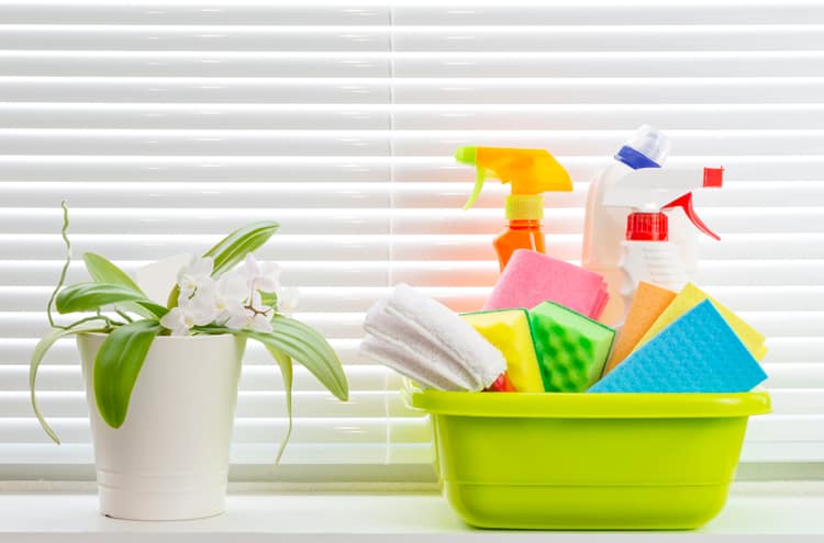 Bucket Of Cleaning Products