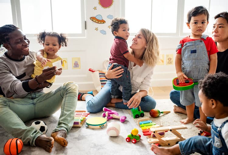 Group Of Parents And Kids