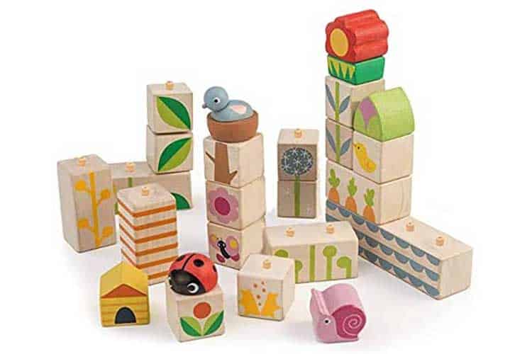 Wooden Garden Blocks Set