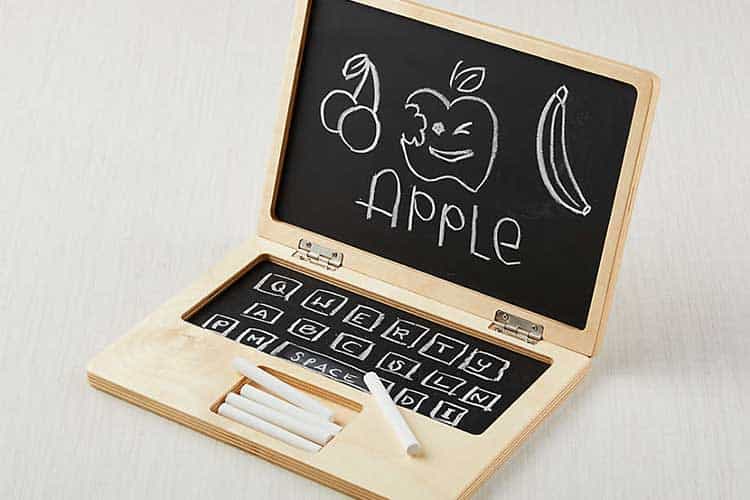 Wooden Laptop Chalkboard