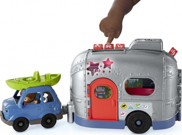 Fisher-Price Little People Camper Illuminato | Set Gioco Educativo 2-in-1 Con Luci E Musica, Per Bambini 1-5 Anni