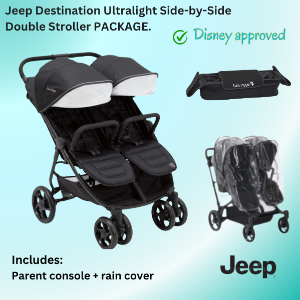 Jeep Destination Ultralight Side x Side Double Stroller
