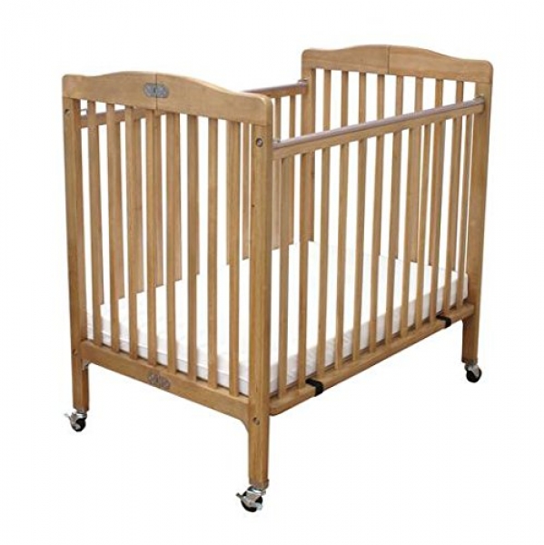 LA Baby The Pocket Crib-Mini/Portable Folding Wood Crib