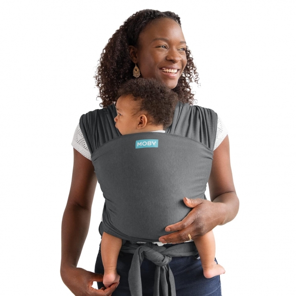 Moby Wrap Baby Carrier | Element | Baby Wrap Carrier for Newborns & Infants | #1 Baby Wrap | Baby Gift | Keeps Baby Safe & Secure | Adjustable for All Body Types | Asphalt