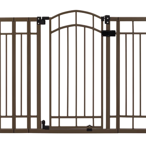 Summer by Ingenuity Doorway 48W Series Safety Pet and Baby Gate, 29'-48' Wide, 36' Tall, Pressure or Hardware Mounted, Install on Wall or Banister in Doorway or Stairway, Auto Close Door - White