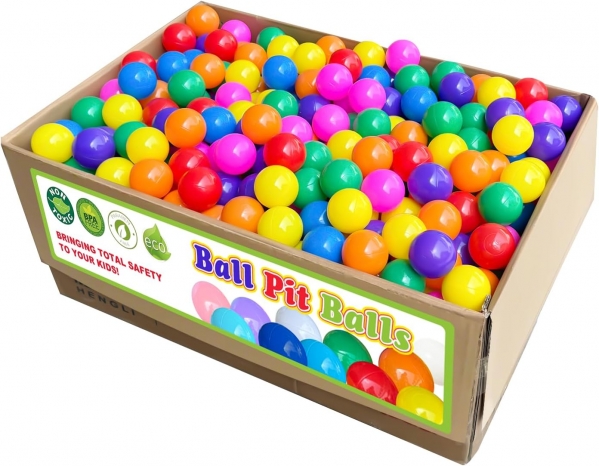 Rainbow Ball Pit Balls 1000 for Kids Play Plastic Balls for Ball Pit BPA Free Crush Proof Pit Balls 1000 Count for Baby & Toddler Ball Pits, Pool Water Toys, Play Tent Playhouse Party Decoration A*Red-orange&yellow 1000 pcs