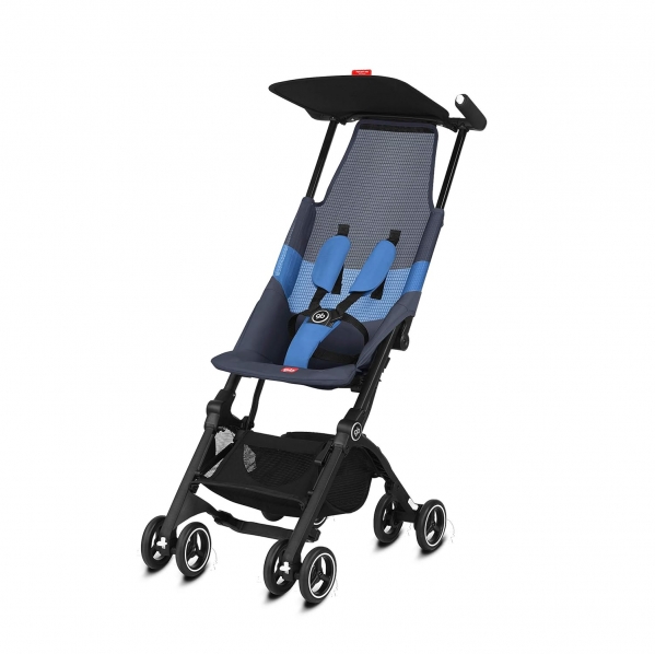 gb Pockit Air All Terrain Ultra Compact Lightweight Travel Stroller with Breathable Fabric in Night Blue , 28x17.5x39.8 Inch (Pack of 1) Night Blue Pockit Air
