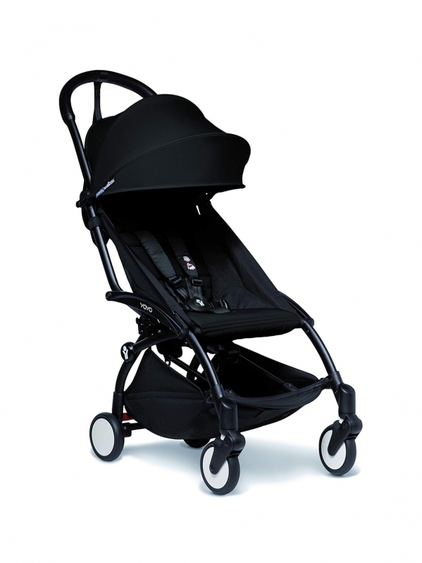 Babyzen YOYO2 Stroller - Black Frame with Black Seat Cushion & Canopy