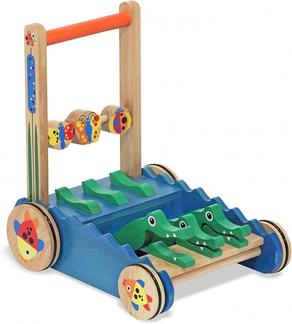 Melissa & Doug Deluxe Alligator Wooden Push Toy