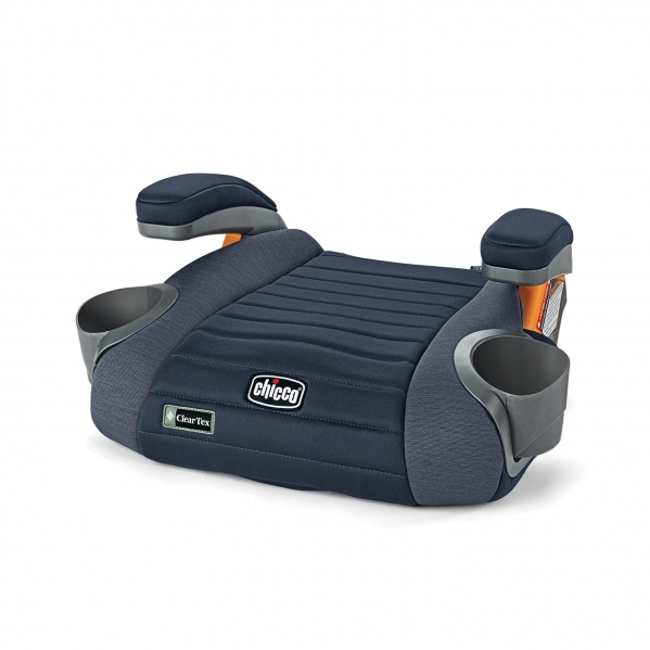 Chicco GoFit ClearTex Backless Booster Car Seat - Reef | Navy Reef GoFit with ClearTex No Chemicals