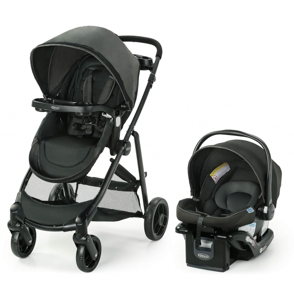 Graco, Modes Element Travel System Includes Baby Stroller with Reversible Seat Extra Storage Child Tray and SnugRide 35 Lite LX Infant Car Seat, Canter Element Canter