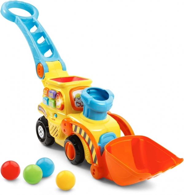 VTech Pop-a-Balls Push & Pop Bulldozer,Yellow Yellow Bulldozer