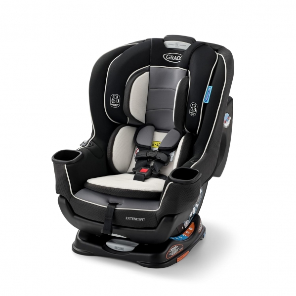Graco Extend2Fit Convertible Baby Car Seat, Rear and Forward Facing, Adjustable Extension Panel for Extra Legroom, Gotham 2-in-1 Gotham 2.0