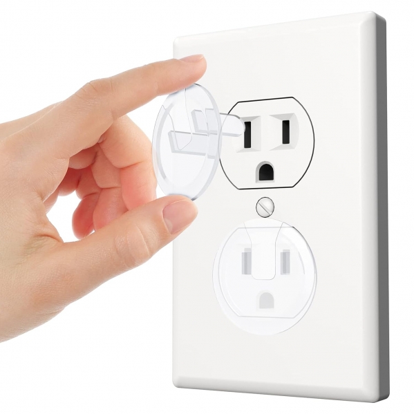 Clear Outlet Covers, Child Proof Outlet Protector, Baby Electrical Safety, Easy Install Outlet Plug Covers(10 Pack)