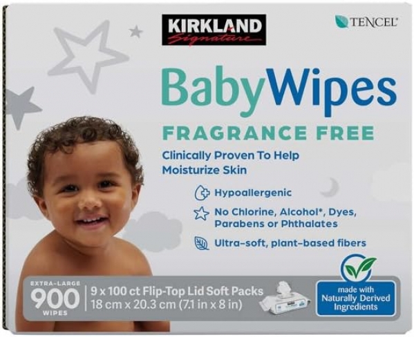 Kirkland Signature Baby Wipes 900 Count