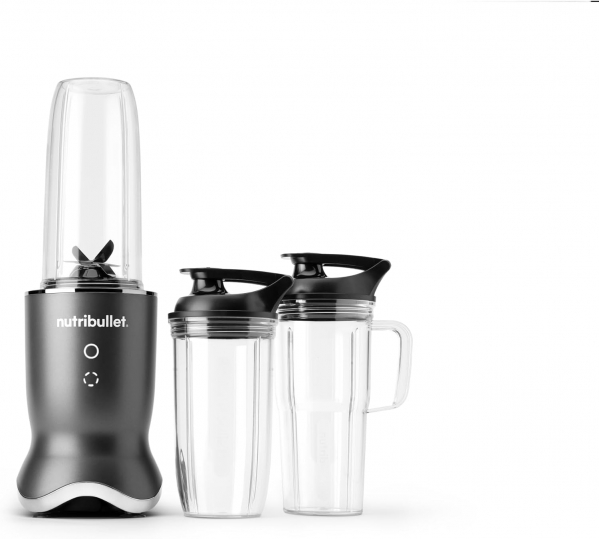 nutribullet® Ultra Personal Blender, 1200W, for Smoothies Shakes & Protein - Quietest Single-Serve Blender with Titanium Coated Blades, 3 BPA-Free Cups (32oz + 24oz), To-Go Lids, Dishwasher Safe, Gray 32 oz Gunmetal Gray