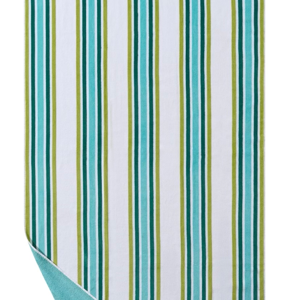 Arkwright Oversized Beach Towels (30x70, 4-Pack), Ringspun Cotton Double Yarn Strength, Perfect Blue Striped Pool Towel, Beach Towel, Bath Towel Blue 1