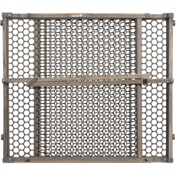 Safety 1st Vintage Wood Baby Gate with Pressure Mount Fastening (Gray)