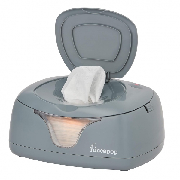 hiccapop Baby Wipe Warmer and Baby Wet Wipes Dispenser | Baby Wipes Warmer for Babies | Diaper Wipe Warmer with Changing Light Stone