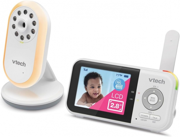 VTech VM3258 2.8" Digital Video Baby Monitor with Night-Light, Two-Way Audio, and Temperature Sensor