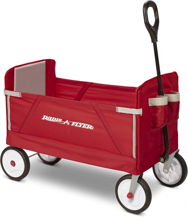 Radio Flyer Folding Wagon for kids and cargo , Red