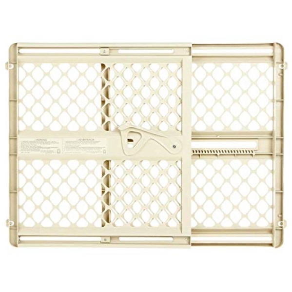 Toddleroo by North States 42” Wide Supergate Ergo Baby Gate: Great for doorways or stairways. Includes Wall Cups for Extra Holding Power. Pressure or Hardware Mount. 26” - 42” Wide (26" Tall, Sand)