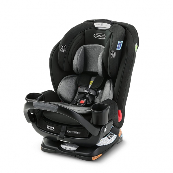 Graco Extend2Fit 3 in 1 Car Seat Featuring Anti-Rebound Bar, Ride Rear Facing Longer, Up to 50 Pounds, Prescott