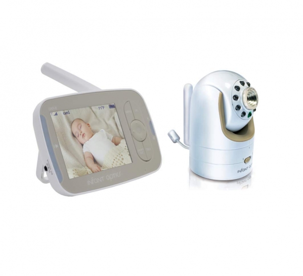 Infant Optics Accessories Optics DXR-8 v1.3 Full Kit Baby Monitor, Round-pin Charging Port Version, White
