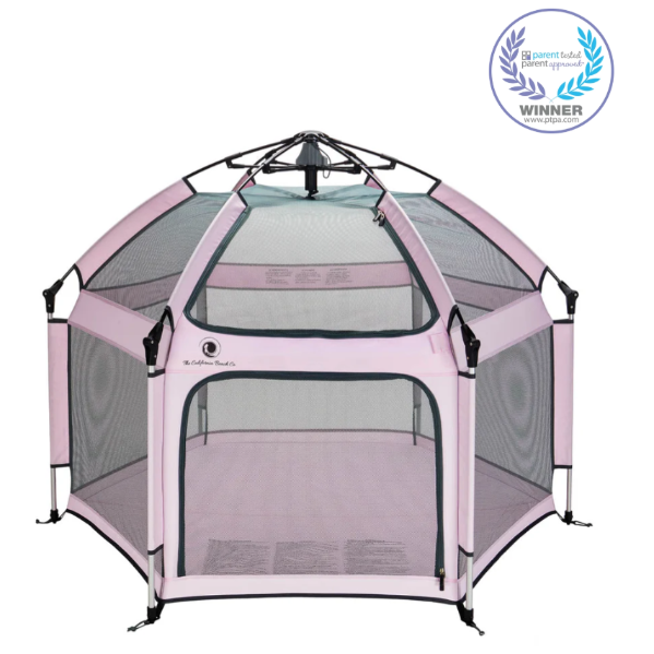Light Grey POP 'N GO Baby Playpen - Indoor & Outdoor Playpen for Babies and Toddlers - Baby Beach Tent, Foldable, Portable W/Canopy & Travel Bag - Pop Up Pack and Play Yard