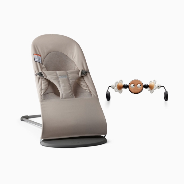 BabyBjörn Bouncer Bliss, Woven, Classic Quilt, Sand Grey