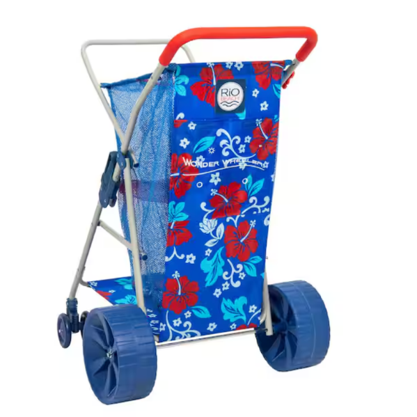 Rio Beach Wonder Wheeler Wide Beach Utility Foldable Cart