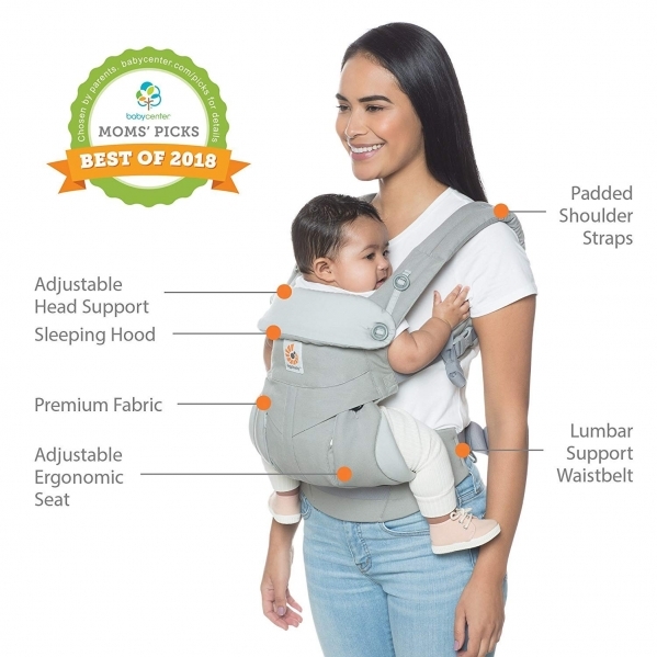 Ergobaby Carrier, 360 All Carry Positions Baby Carrier, Dusty Blue