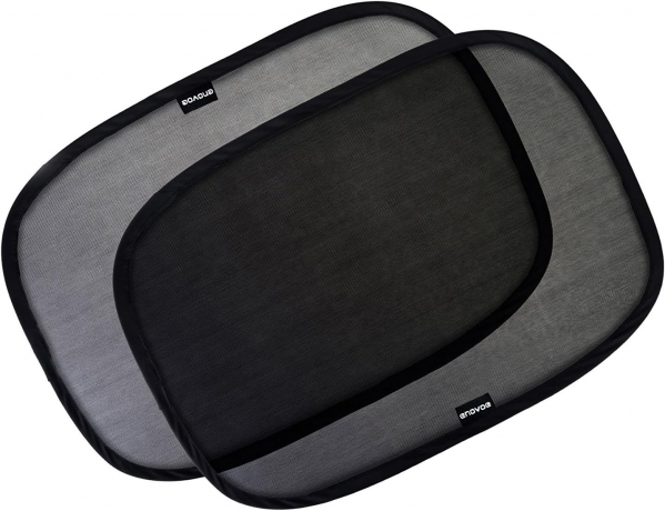 Enovoe Car Window Shade - (2 Pack) - 21"x14" Cling Sunshade for Car Windows - Sun, Glare and UV Rays Protection for Your Child - Baby Side Window Car Sun Shades 2-Pack