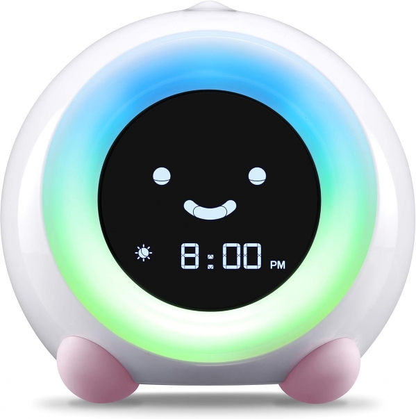 LittleHippo Mella Ready to Rise Children's Trainer, Alarm Clock, Night Light and Sleep Sounds Machine (Blush Pink)