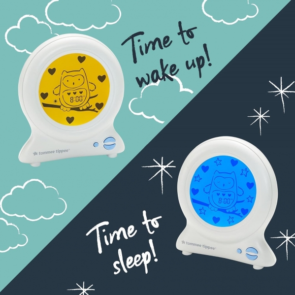 Tommee Tippee Groclock Sleep Trainer Clock |Alarm Clock and Nightlight for Young Children, USB-Powered