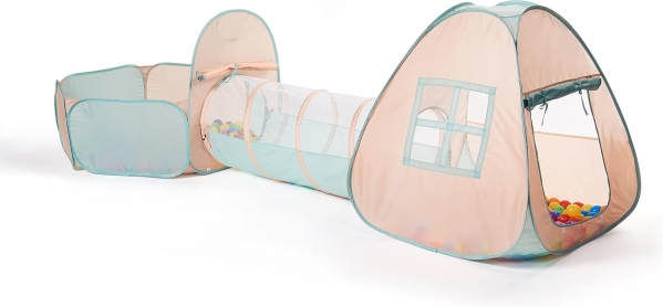 UTEX 3 in 1 Pop Up Kids Play Tent with Tunnel and Ball Pit