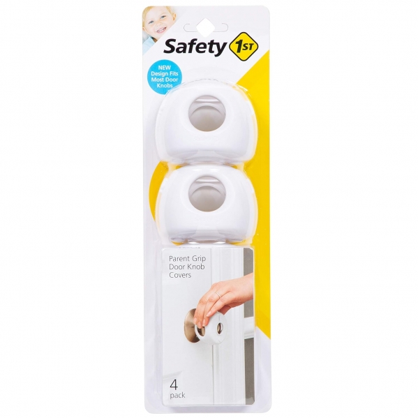 Safety 1st Parent Grip Door Knob Covers, White, One Size (Pack of 4) (HS3260600)