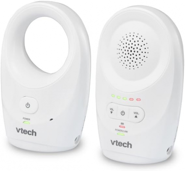 VTech DM1111, Enhanced Range Digital Audio Baby Monitor White (Renewed)