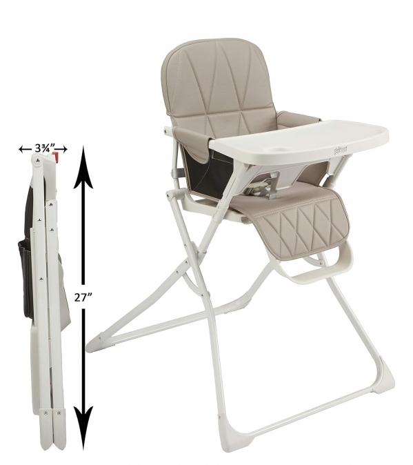 Primo PopUp Folding High Chair Taupe