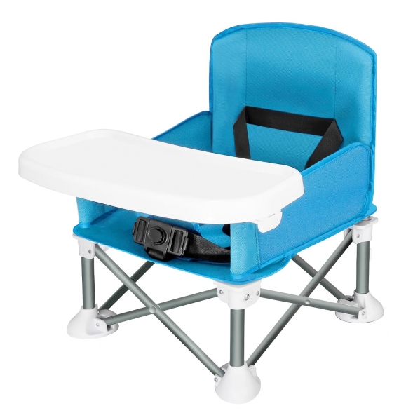 Portable Toddler Booster Seat - Easy-Fold Eating Lawn Camping Chair for Indoor and Outdoor Adventures (Sky Blue)