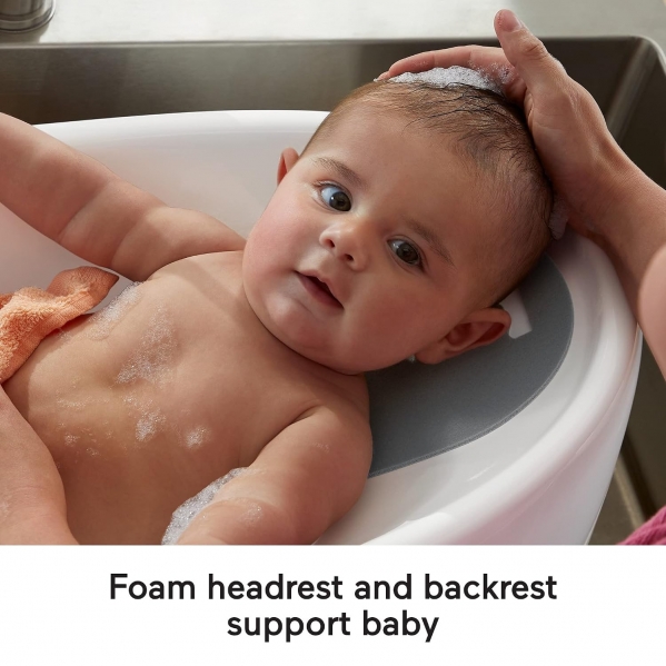 Fisher-Price Simple Support Tub, Baby Bath Seat with Support for Newborns 6 to 9 Months Simple Fit Tub