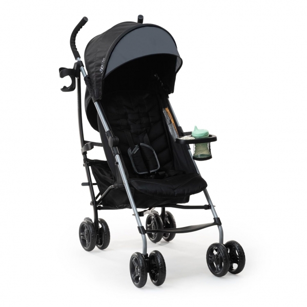 Ingenuity 3Dlite Convenience Stroller, Gray – Lightweight Stroller with Aluminum Frame, Large Seat Area, 4 Position Recline, Extra Large Storage Basket – Infant Stroller for Travel and More Dark Gray